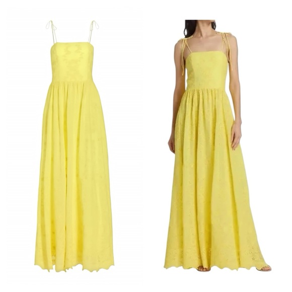 Alice + Olivia Dresses & Skirts - Alice + Olivia Juniper Tie Strap Maxi Dress – Lemon Size 2 NWT $695 Tag